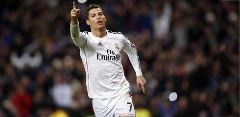 Cristiano Ronaldo reaction after scoring for Real Madrid