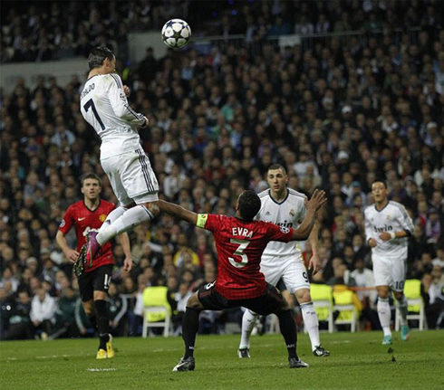 Cristiano Ronaldo header goal in Real Madrid vs Manchester United