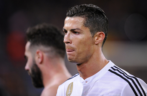 Cristiano Ronaldo puts on his gameface for the Clasico