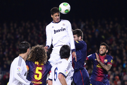 Varane header in Real Madrid vs Barcelona
