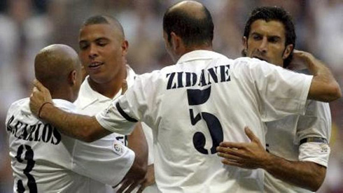 Roberto Carlos, Ronaldo, Zidane and Figo, Real Madrid galacticos