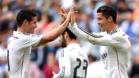 James Rodríguez and Cristiano Ronaldo, best friends in Real Madrid