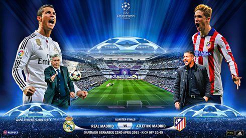 Real Madrid vs Atletico Madrid, UEFA Champions League poster