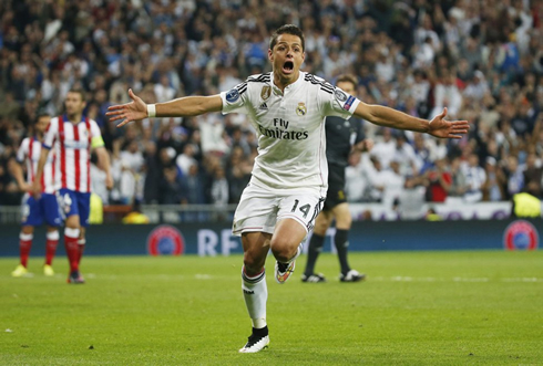 Chicharito reaction after scoring late winner in Real Madrid 1-0 Atletico