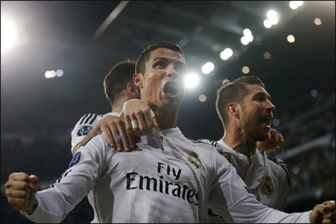 Cristiano Ronaldo celebrates Real Madrid win against Atletico Madrid