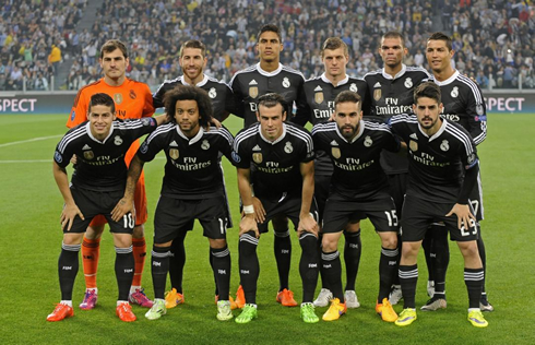 Real Madrid starting eleven against Juventus, in the Champions League semi-finals in 2015