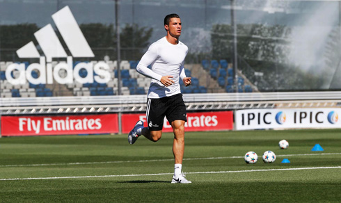 Cristiano Ronaldo running in practice