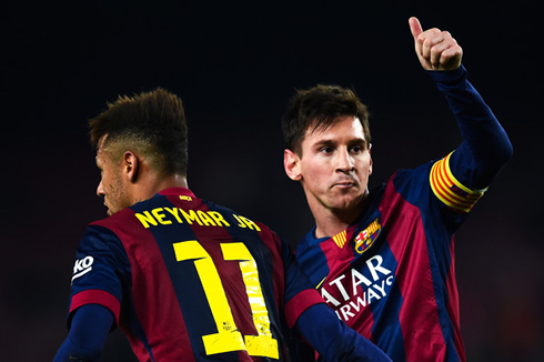 Neymar and Messi in FC Barcelona 2015