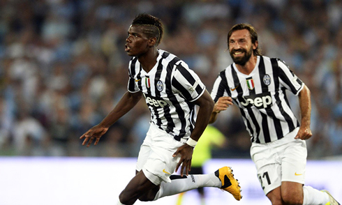 Pirlo chasing Pogba in Juventus 2015