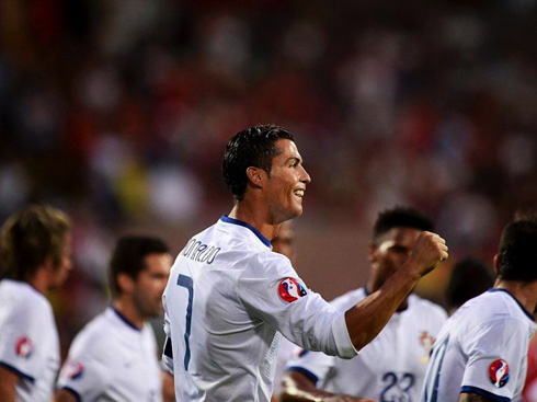 Cristiano Ronaldo celebrates Portugal win over Armenia in the EURO 2016 qualifiers
