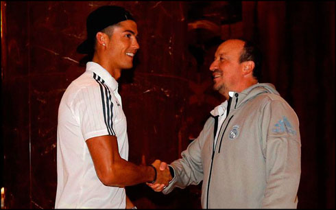Cristiano Ronaldo and Rafael Benítez meeting in 2015