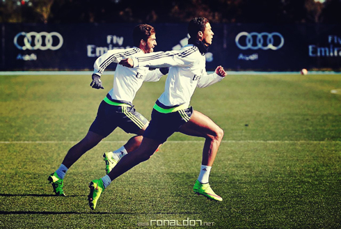 Cristiano Ronaldo sprinting practice in Madrid
