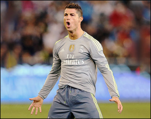Cristiano Ronaldo goal celebration in Real Madrid 4-1 Manchester City, in 2015