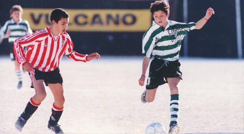 Cristiano Ronaldo playing for Sporting in 1996-1997