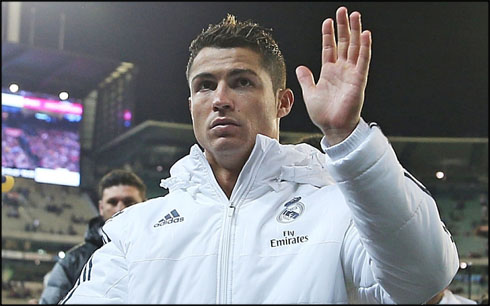 Cristiano Ronaldo waving goodbye