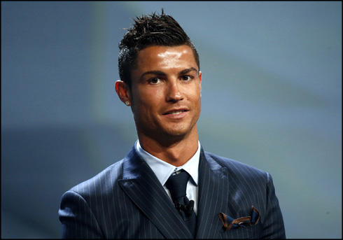 Cristiano Ronaldo attending a UEFA awards ceremony, in August of 2015