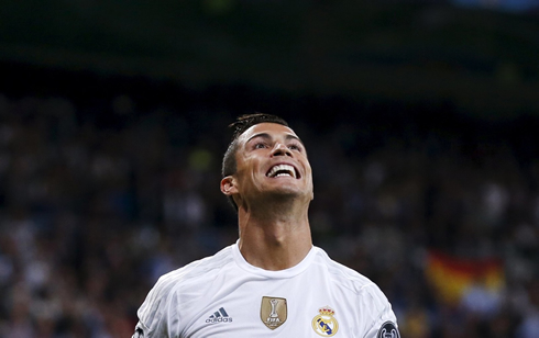 Cristiano Ronaldo looking to the sky