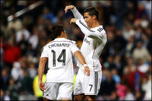 Chicharito and Cristiano Ronaldo in Real Madrid in 2015