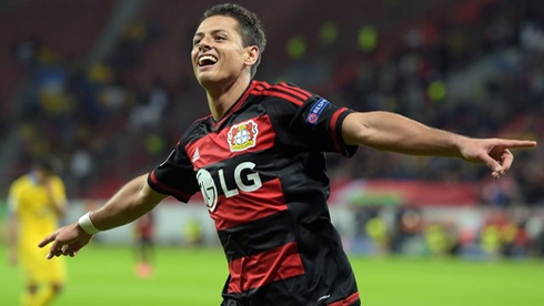 Chicharito scoring goals for Bayer Leverkusen