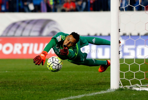 Keylor Navas penalty save, in Atletico 1-1 Real Madrid, in 2015