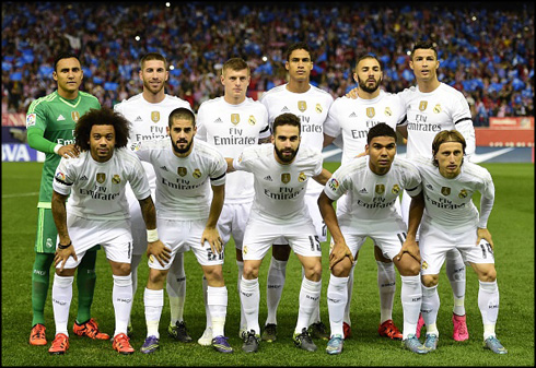 Real Madrid starting eleven against Atletico Madrid in La Liga 2015-2016