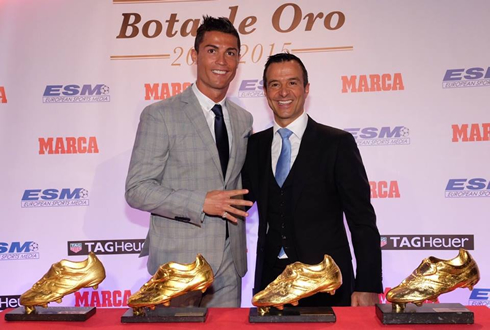 Cristiano Ronaldo and his agent Jorge Mendes, in 2015