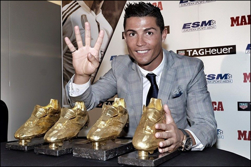 Cristiano Ronaldo wins his 4th European Golden Shoe