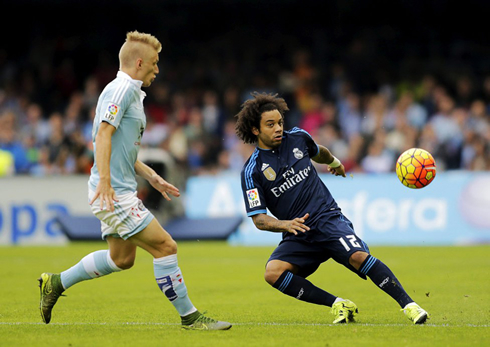 Marcelo in Celta vs Real Madrid for La Liga 2015-2016