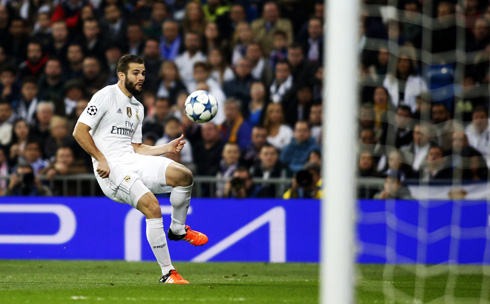 Nacho scoring the winning goal in Real Madrid 1-0 PSG