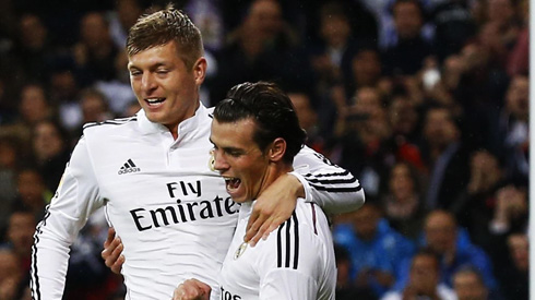 Kroos and Gareth Bale in Real Madrid