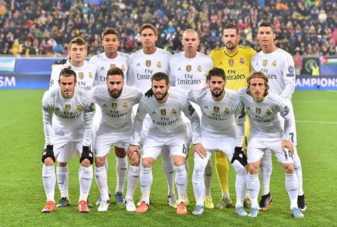 Real Madrid starting eleven vs Shakhtar Donetsk