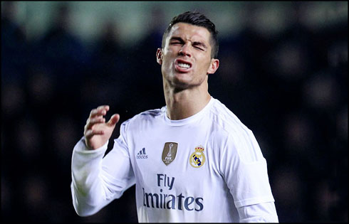 Cristiano Ronaldo frustrated and almost crying