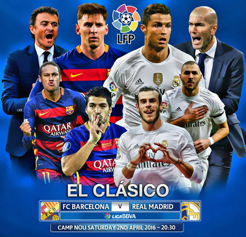 Wallpaper of El Clasico for Barcelona vs Real Madrid
