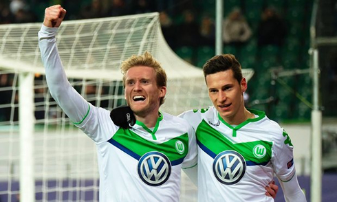 Andre Schurrle and Julian Draxler in Wolfsburg, in the Champions League 2016