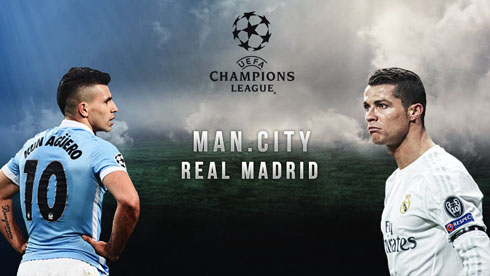 Aguero and Ronaldo in Man City vs Real Madrid