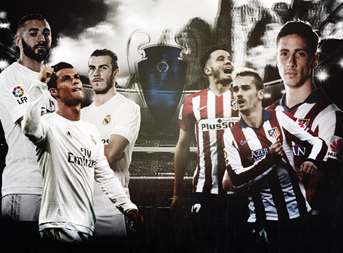Champions League final 2016 wallpaper between Atletico and Real Madrid