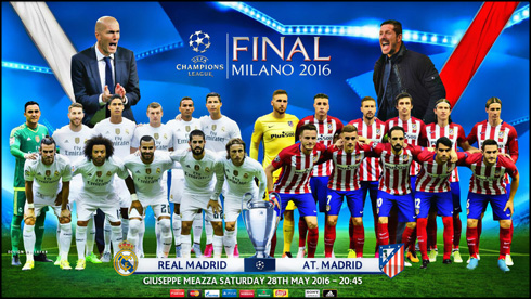 Real Madrid vs Atletico Madrid for the Champions League final in 2016