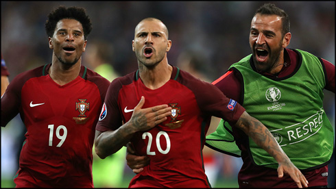 Quaresma celebrates the winner against Poland, in the EURO 2016