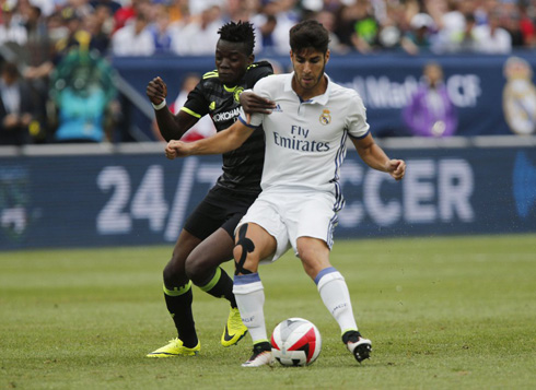 Marco Asensio in action for Real Madrid in 2016-17