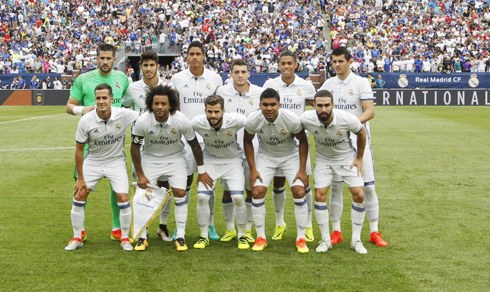 Real Madrid starting lineup vs Chelsea in a 2016 pre-season friendly