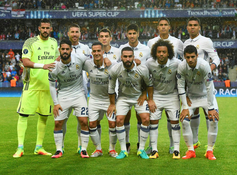 Real Madrid starting eleven in the UEFA Super Cup in 2016-17