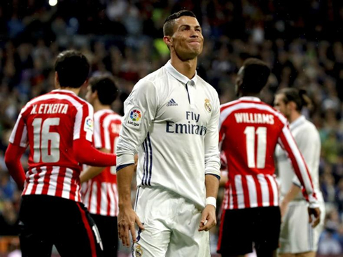 Cristiano Ronaldo unhappy face in 2016