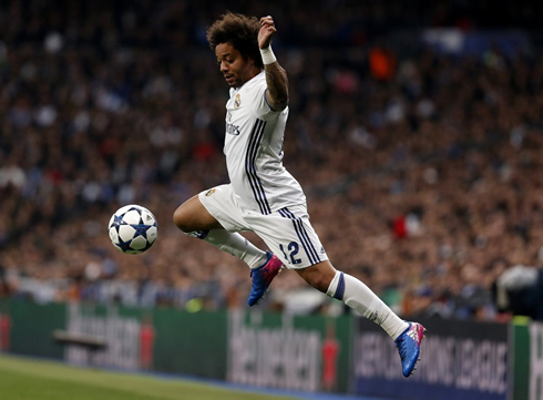 Marcelo artistic note in a game for Real Madrid in the UEFA Champions League 2017