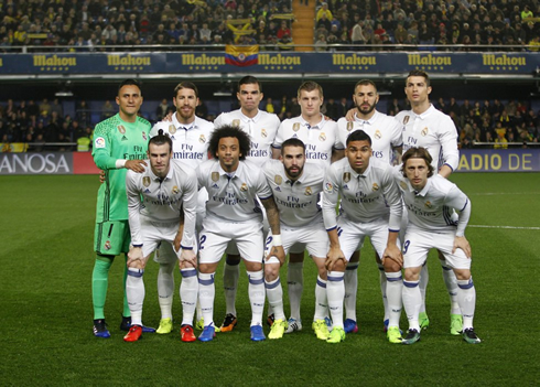 Real Madrid starting eleven vs Villarreal in La Liga 2017