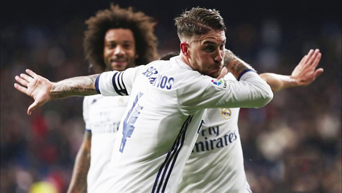 Sergio Ramos dub celebration and gesture