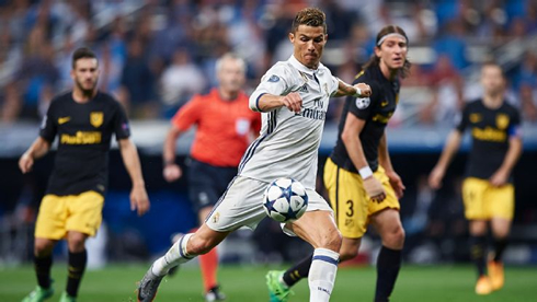 Cristiano Ronaldo strike vs Atletico in the Champions League in 2017