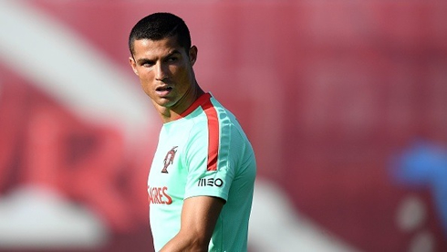 Cristiano Ronaldo in a Portuguese National Team training session