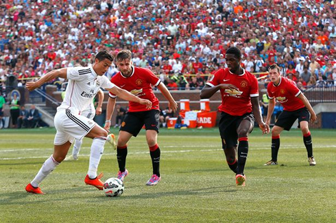Cristiano Ronaldo playing vs Manchester United in US tour