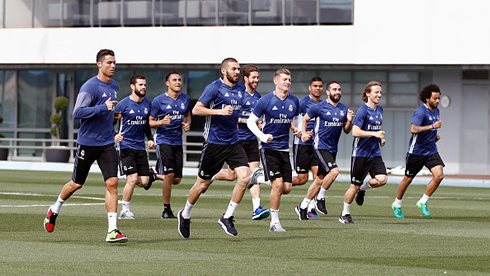 Real Madrid training session in 2017