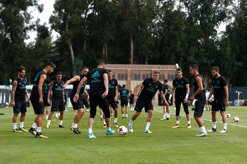 Real Madrid completing a pre-season practice in the US Tour 2017